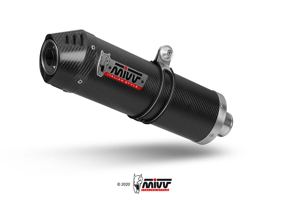 MIVV DUCATI MULTISTRADA 1260 2018 > 2020 OVAL CARBON WITH CARBON CAP Exhausts D.034.L3C