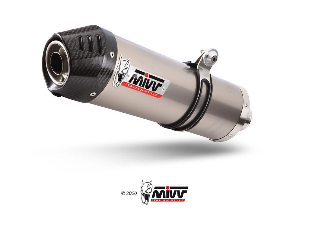 MIVV DUCATI MULTISTRADA 1260 2018 > 2020 OVAL TITANIUM WITH CARBON CAP Exhausts D.033.S4C