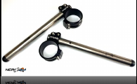 NCR CORSE Clip On Set Titanium Aluminum Racing 245mm