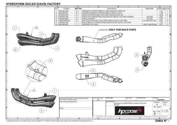 HP Corse HYDROFORM SATIN – DUCATI DIAVEL 1200 2011-2016