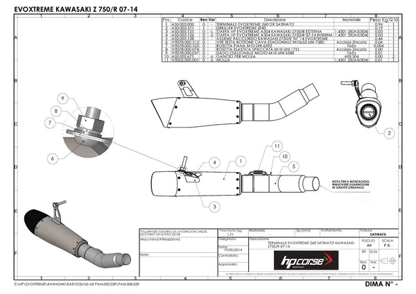 HP Corse EVOXTREME 310 BLACK – KAWASAKI Z 750 2007-2014