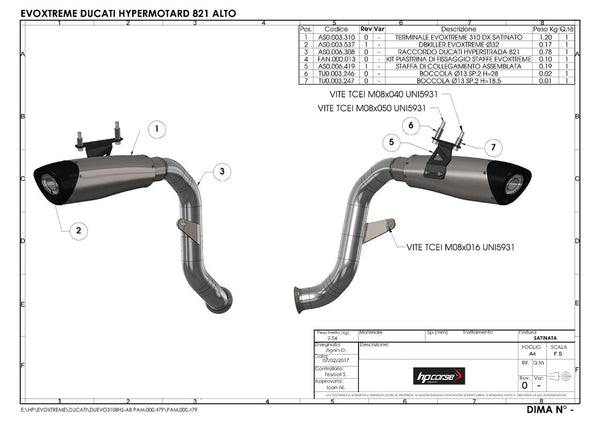 HP Corse EVOXTREME 310 SATIN – DUCATI HYPERMOTARD 821 2013-2016