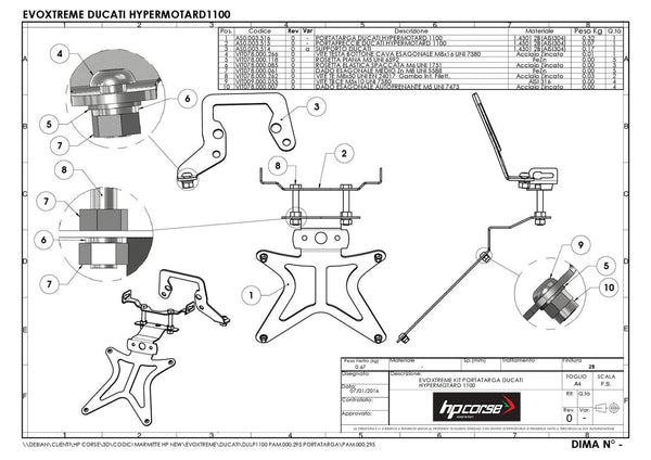 HP Corse EVOXTREME 310 SATIN – DUCATI HYPERMOTARD 1100 2007-2012