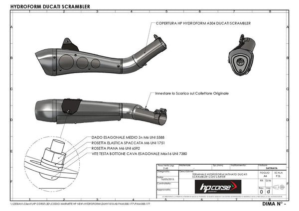 HP Corse HYDROFORM CLASSIC STAIN – DUCATI SCRAMBLER 800 2015-2020