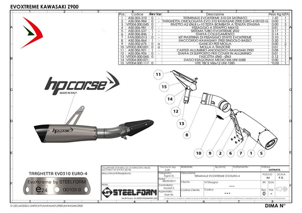 HP Corse EVOXTREME 310 BLACK – KAWASAKI Z900 2017-2019
