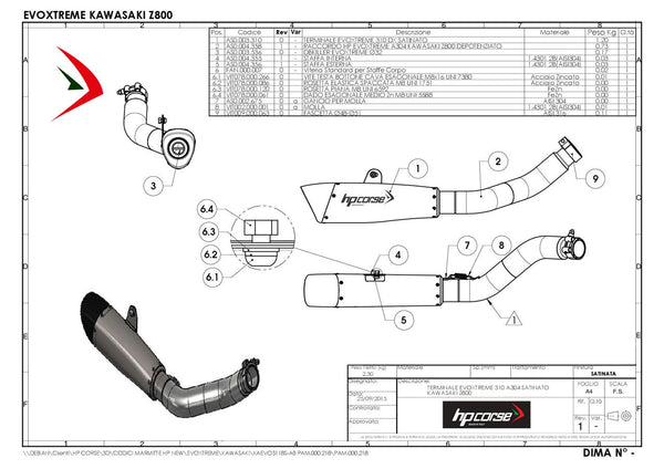 HP Corse EVOXTREME 310 BLACK – KAWASAKI Z 800 2013-2015