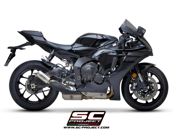 Picture of CR-T carbon fibre exhaust, with stoneguard grid