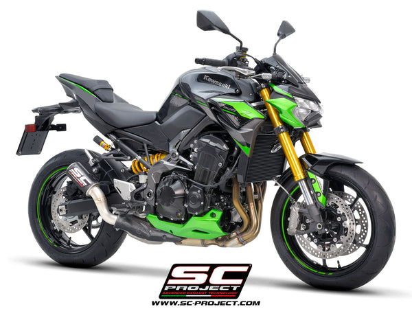 Picture of CR-T carbon fibre exhaust, with stoneguard grid