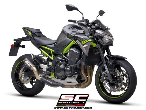 Picture of CR-T carbon fibre exhaust, with stoneguard grid