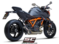 SC PROJECT KTM 1290 SUPER DUKE R (2020) - Euro 4 – CR-T carbon fibre exhaust, with stoneguard grid (KTM16A-38CR)
