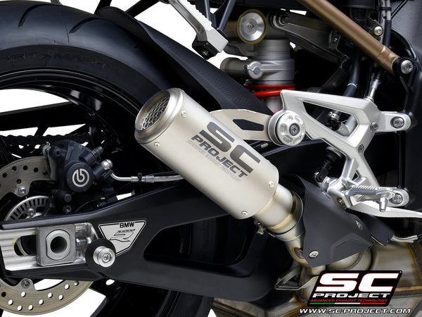 Picture of CR-T titanium exhaust, with stoneguard grid