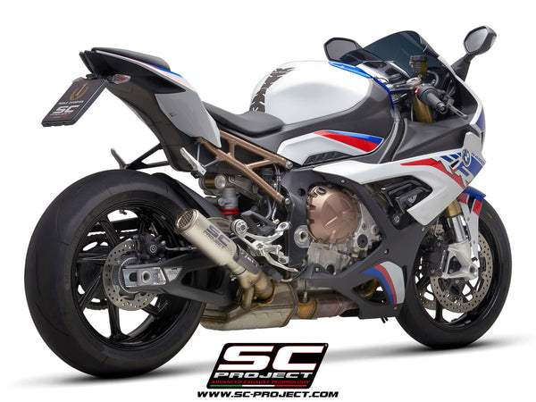 Picture of CR-T titanium exhaust, with stoneguard grid