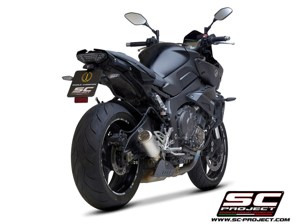 Picture of CR-T titanium exhaust, with stoneguard grid