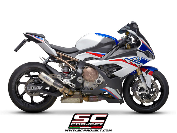 Picture of CR-T titanium exhaust, with stoneguard grid
