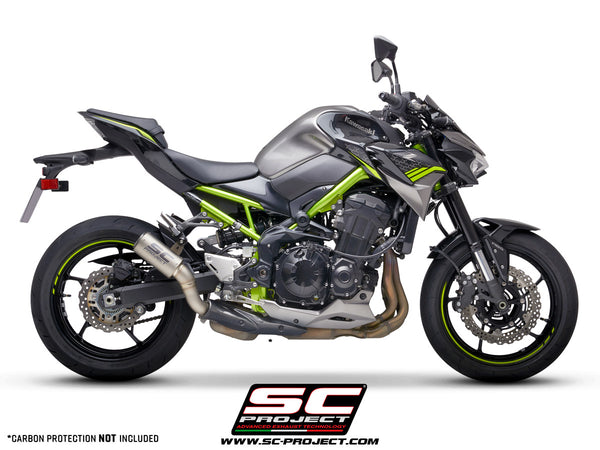 Picture of CR-T titanium exhaust, with stoneguard grid (WITHOUT carbon fibre heat protection)