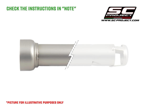 Picture of dB-killer for Conic / Oval exhaust, with circlip