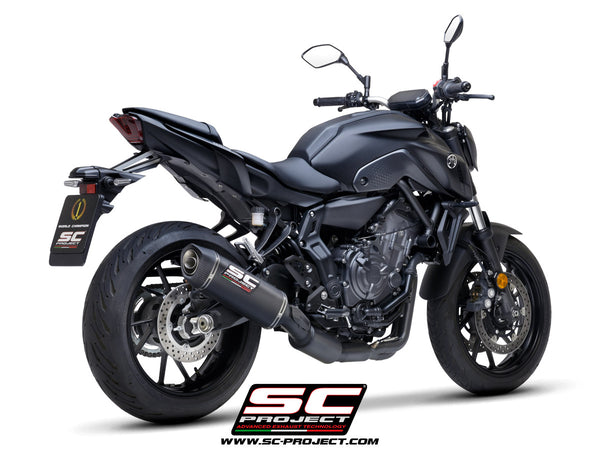 Picture of 2-1 Stainless steel full exhaust system, matt black, with SC1-S carbon fibre exhaust