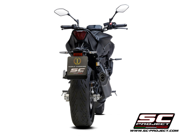 Picture of 2-1 Stainless steel full exhaust system, matt black, with SC1-S carbon fibre exhaust