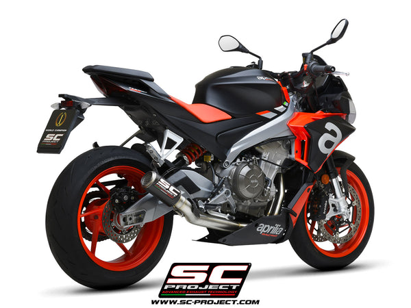 Picture of 2-1 Stainless steel full exhaust system, with CR-T carbon fibre exhaust with stoneguard grid