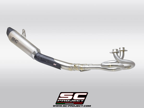 Picture of 2-1 Stainless steel full exhaust system, matt black, with SC1-R carbon fibre exhaust
