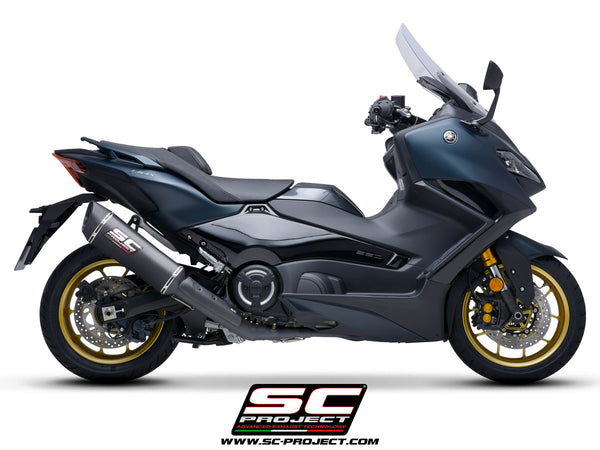 Picture of 2-1 Stainless steel full exhaust system, matt black, with SC1-R carbon fibre exhaust