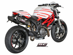 SC PROJECT DUCATI MONSTER 696 (2009 - 2014) – Pair of GP-Tech carbon fibre exhaust (D04C-28C)