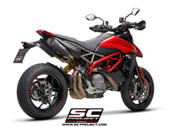 SC PROJECT DUCATI HYPERMOTARD 950 - RVE - SP (2019 - 2021) - Euro 4 – Pair of S1-carbon fibre exhaust (D31A-74C)