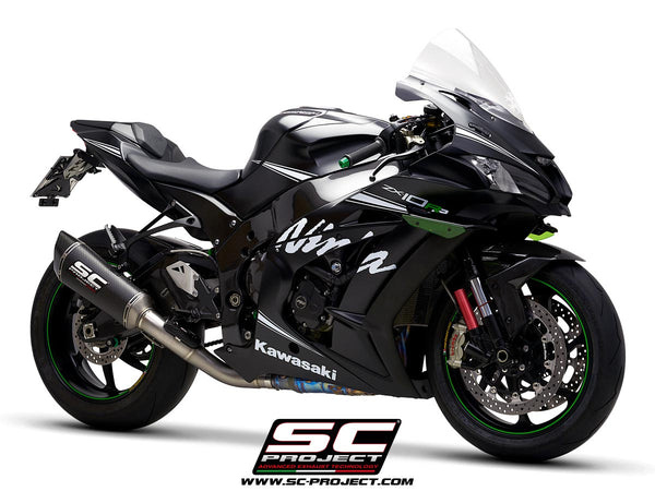 Picture of SC1-R carbon fibre exhaust, with de-cat link pipe