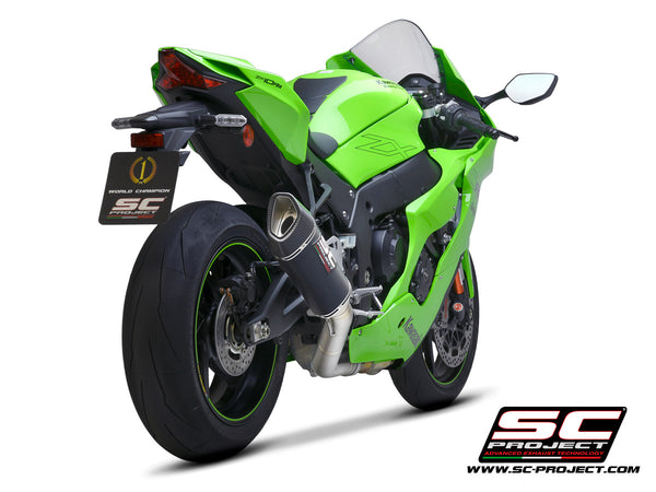 Picture of SC1-R carbon fibre exhaust, with de-cat link pipe