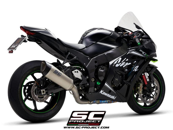 Picture of SC1-R titanium exhaust, with de-cat link pipe