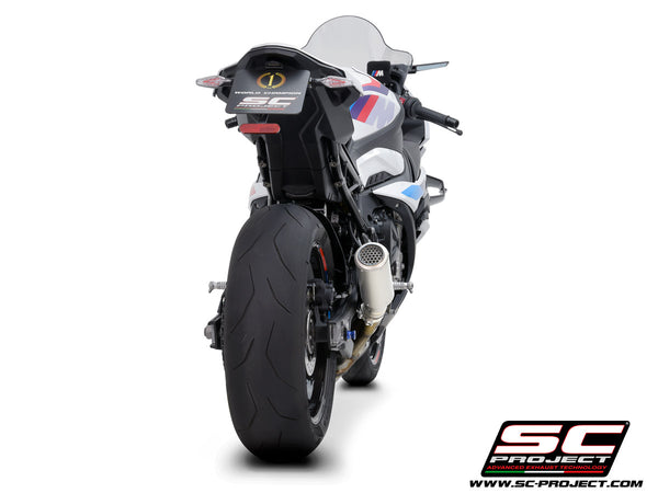 Picture of CR-T titanium exhaust, with stoneguard grid