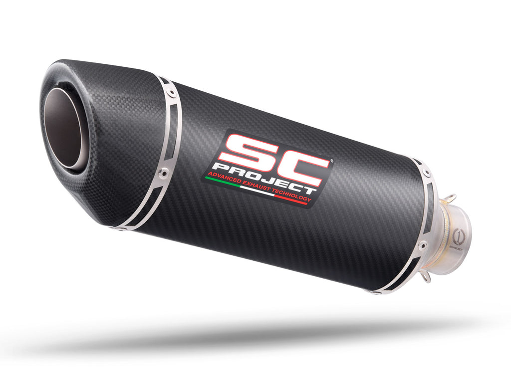 Picture of Oval carbon fibre exhaust, 60 mm inlet diameter