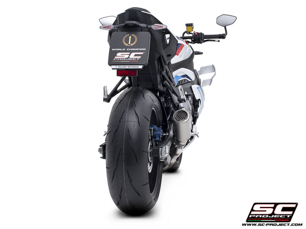 Picture of CR-T titanium exhaust, with stoneguard grid