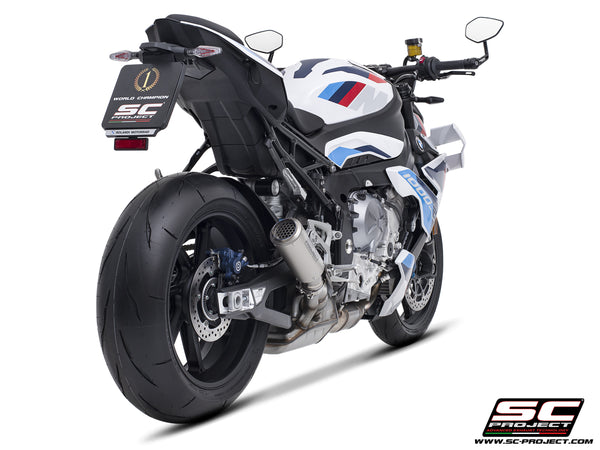 Picture of CR-T titanium exhaust, with stoneguard grid