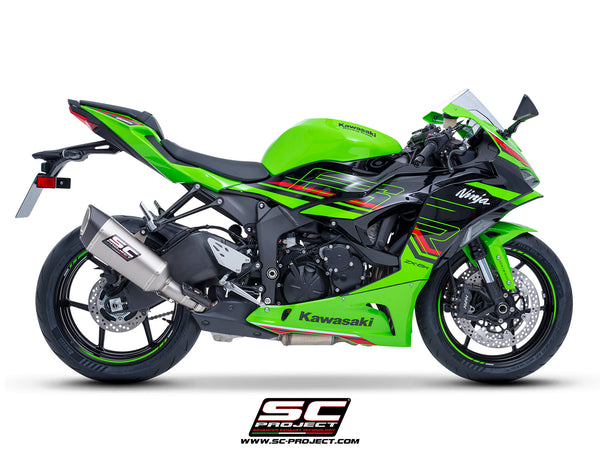 Kawasaki_Ninja-ZX-6R with SC-Project SC1-R titanium exhaust, side view