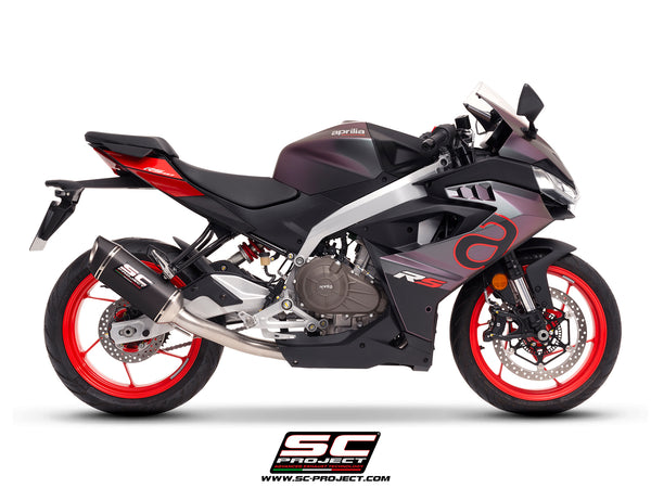 Aprilia RS 457 with SC-Project SC1-S carbon exhaust, side view