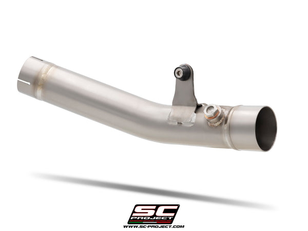 Kawasaki_Ninja-ZX-6R with SC-Project Decat Link Pipe titanium exhaust, 3/4 front view