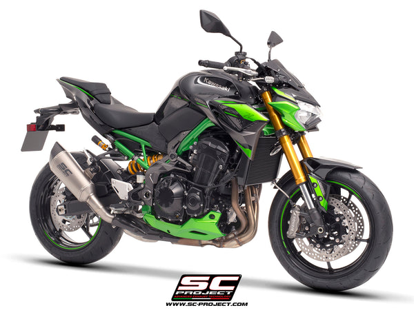 Kawasaki Z900 (2017-2019) - EURO 4 with SC-Project SC1-R titanium exhaust, 3/4 front view