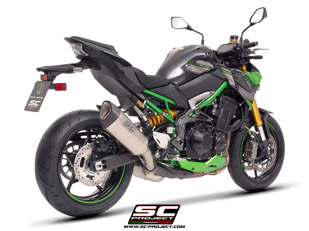 Kawasaki Z900 A2 (2017-2020) - EURO 4 with SC-Project SC1-R titanium exhaust, 3/4 rear view