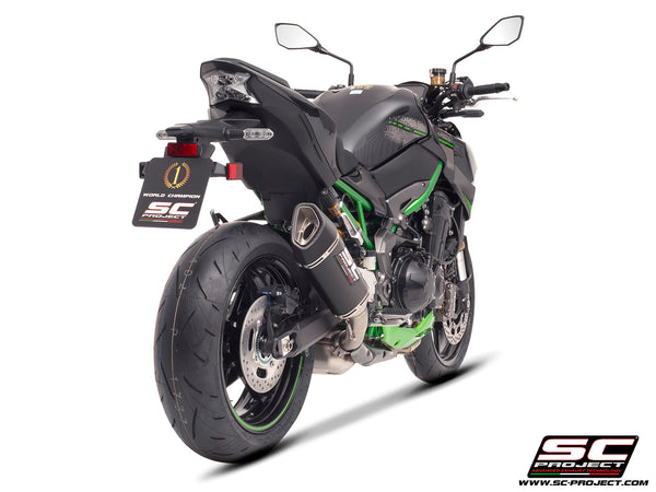 Kawasaki Z900 A2 (2020 - 2024) - EURO 5 with SC-Project SC1-R carbon exhaust, rear view