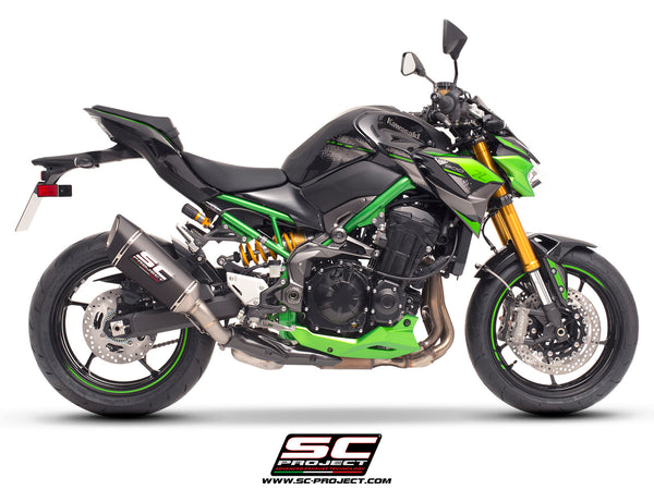 Kawasaki Z900 A2 (2020 - 2024) - EURO 5 with SC-Project SC1-R carbon exhaust, side view