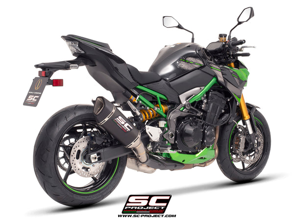 Kawasaki Z900 A2 (2020 - 2024) - EURO 5 with SC-Project SC1-R carbon exhaust, 3/4 rear view