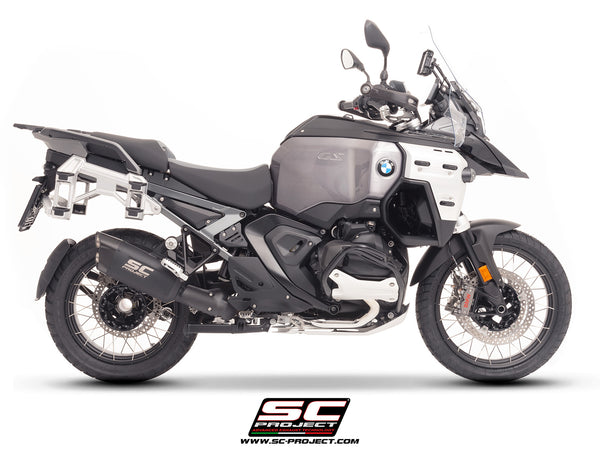 BMW R 1300 GS Adventure with SC-Project Adventure-R titanium matt black exhaust, side view