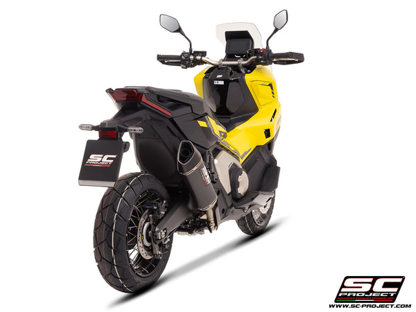 HONDA X ADV 750 with SC-Project SC1-R carbon exhaust, rear view