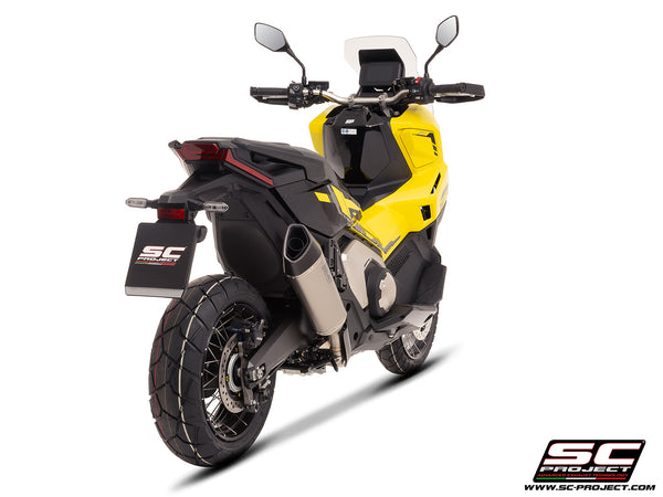 HONDA X ADV 750 with SC-Project SC1-R titanium exhaust, rear view
