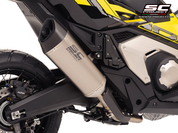 HONDA X ADV 750 with SC-Project SC1-R titanium exhaust, detail view