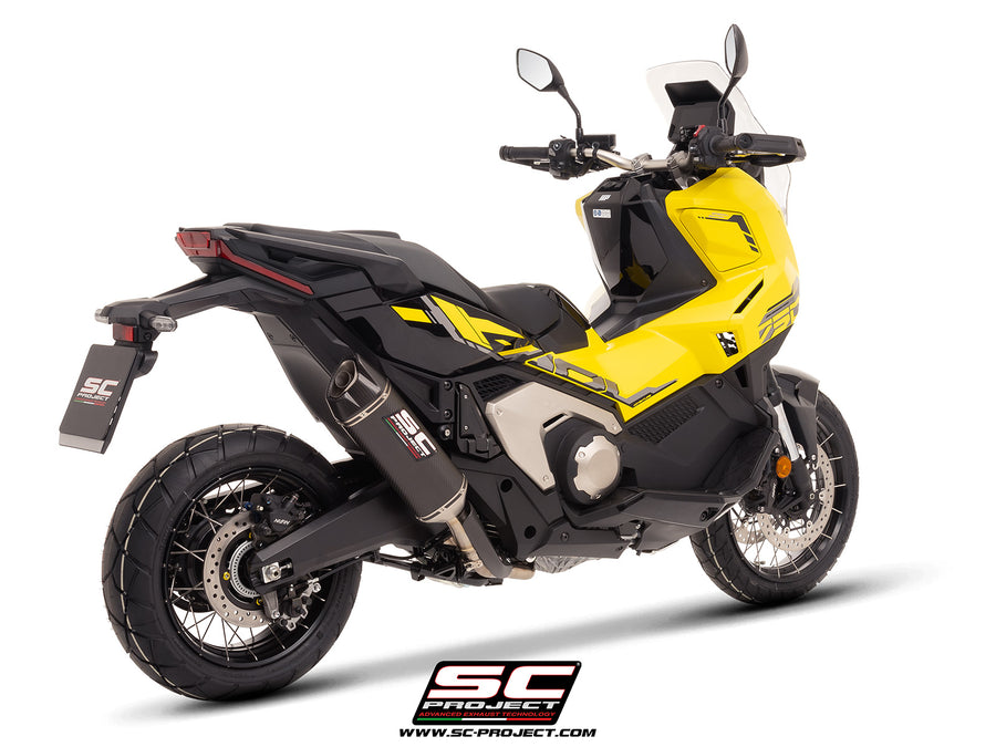HONDA X ADV 750 with SC-Project SC1-X carbon exhaust, 3/4 rear view