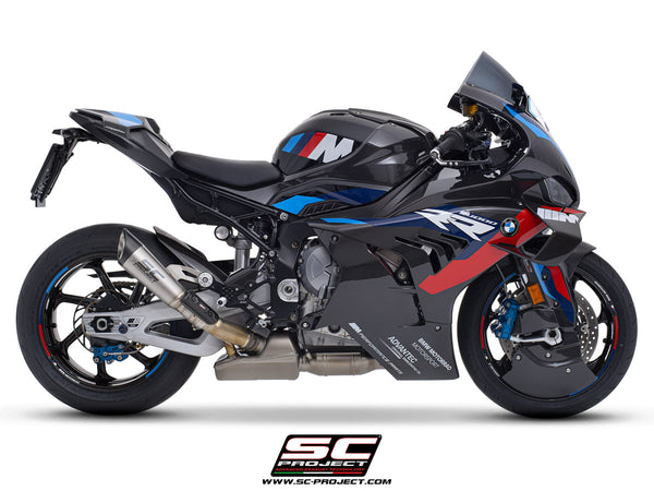 BMW M 1000 RR with SC-Project S1 titanium exhaust, side view