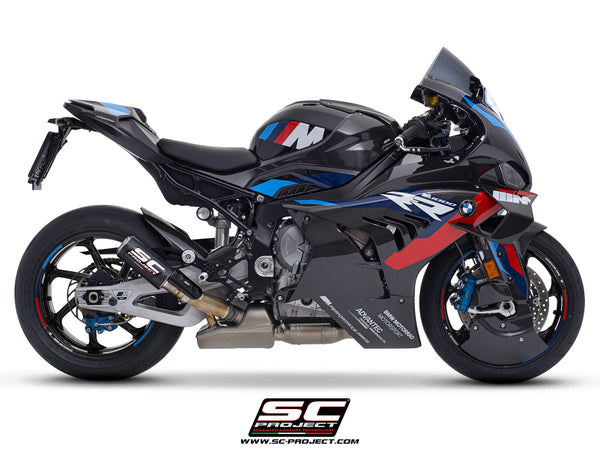 BMW M 1000 RR with SC-Project CR-T carbon exhaust, side view