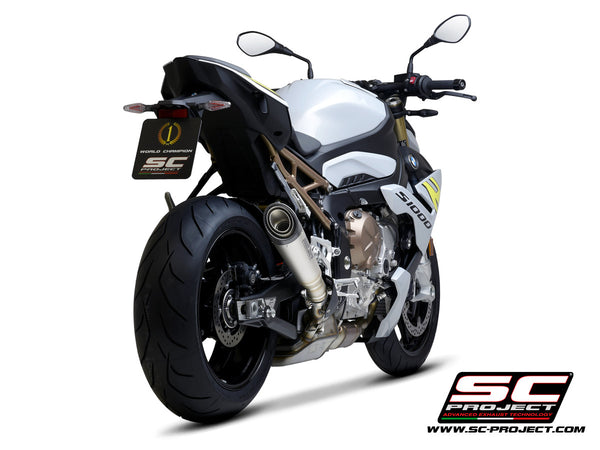 BMW S 1000 R with SC-Project S1 titanium exhaust, rear view